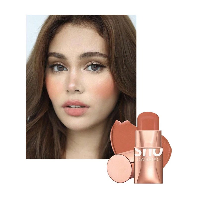 Shimmery eyeshadow blush stick, matte blush, lip and cheek dual-use blush cream, lipstick, lip gloss